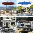 thumbnail image 7 of Geniqua 10FT Outdoor Umbrella Patio Offset Market Terrace Cantilever Cranking Blue, 7 of 7