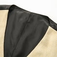 thumbnail image 4 of VSSSJ Men's Classic Vest Regular Fit Solid Color Double-breasted Sleeveless V-Neck Jackets Vintage Style Basic Outwear with Pocket Beige XL, 4 of 9