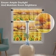 thumbnail image 5 of Sunflower Kitchen Curtains Oil Painting Window Curtains Valance and Tier Set 36 Inch, Summer Yellow Rod Pocket Short Tier Curtain for Bedroom Living Room, Abstract Small Cafe Kitchen Decor, 5 of 5