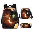 thumbnail image 1 of Juego de mochilas escolares sin dientes de 3 piezas con bolsa de hombro y funda para bolígrafos, 1 of 1