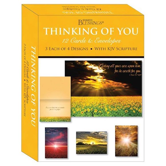 Crown Point Graphics 27244X Shared Blessings-Thinking of You Sunsets Card-Boxed - Box of 12