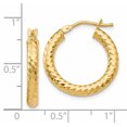 thumbnail image 3 of 14k Yellow Gold Hoop Earrings Round, 3 of 7