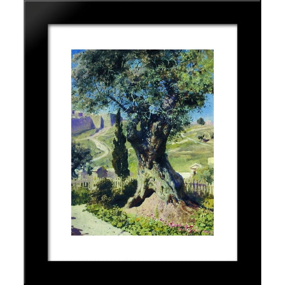 An Olive Tree in the Garden of Gethsemane 20x24 Framed Art Print by Polenov, ...