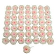 thumbnail image 3 of 50Pcs Champagne Roses Artificial Flowers, Champagne Fake Roses Bulk perfect for creating DIY wedding bouquets, party centerpieces, floral arrangements, and home decorations, 3 of 11
