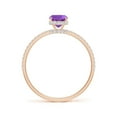 thumbnail image 2 of ANGARA Natural 0.7 Ct. Amethyst with Diamond Classic Ring in 14K Rose Gold for Women (Ring Size: 11), 2 of 8
