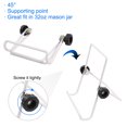 thumbnail image 3 of Uxcell Mason Jar Seed Sprouting Stands Metal Sprouting Canning Holder Foldable Book Phone Stand White 4 Pcs, 3 of 7