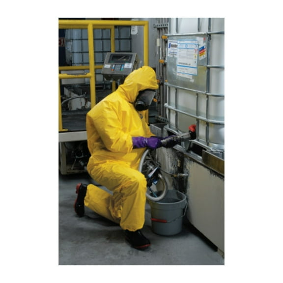 KleenGuard® A70 Chemical Splash Protection Coveralls, Yellow, 3XL, Hood - 12 CA (412-09816)