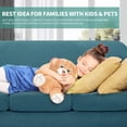 thumbnail image 3 of Latest Checkered 4 Pieces Couch Covers for 3 Cushion Couch Extra Large High Stretch Thickened Sofa Cover for Dogs Pets Anti Slip Furniture Protector Sofa Slipcovers (XL Sofa, Peacock Blue), 3 of 7