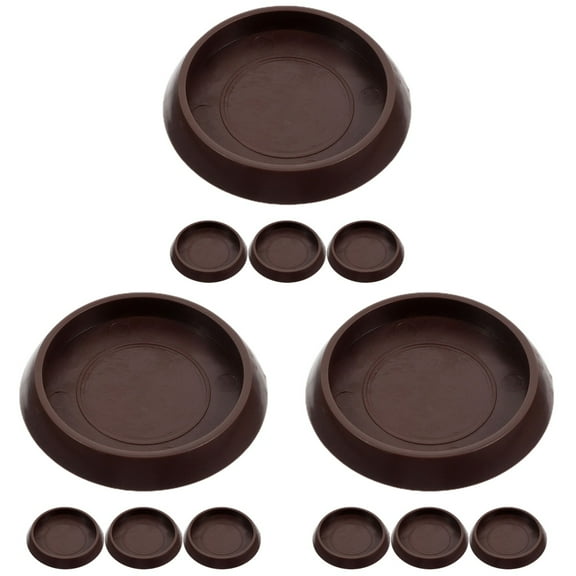 12 pcs  Bed Stoppers Round Furniture Foot Pads Furniture Coasters Non Slip Floor Protectors