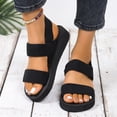 thumbnail image 3 of Sandals For Women Slingback Ankle Strap Platform Sandals Lightweight Casual Outdoor Beach Summer Walking Shoes,Black,40, 3 of 5