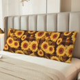 thumbnail image 2 of Fotbe Vintage Brown Plaid Sunflower Funda para Almohada Corporal con Diseño, Funda de Microfibra Ultrasuave de 20x54 Pulgadas, Ropa de Cama Elegante, 2 of 7