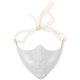 thumbnail image 1 of 2pcs Lower Half Face Mask Blank Masquerade Half Mask Cosplay Party Mask Theme Party Half Mask with Tie Rope for Lady Women, 1 of 4