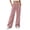 Pink, variant on Chiccall Women's Corduroy Wide Leg Pants Drawstring Elastic Waist Casual Trousers with Side Pockets