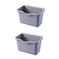 thumbnail image 3 of PEACNNG 2pcs Kitchen Over the Cabinet Door Storage Box Hanging Garbage Can Multifunction Sundries Organizer (Grey), 3 of 3