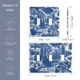 thumbnail image 2 of Yayeee Toggle Light Switch Wall Plate 2-Gang 4.56"x4.48" Decorative Outlet Cover, Blue Garden Pattern, 2 of 7