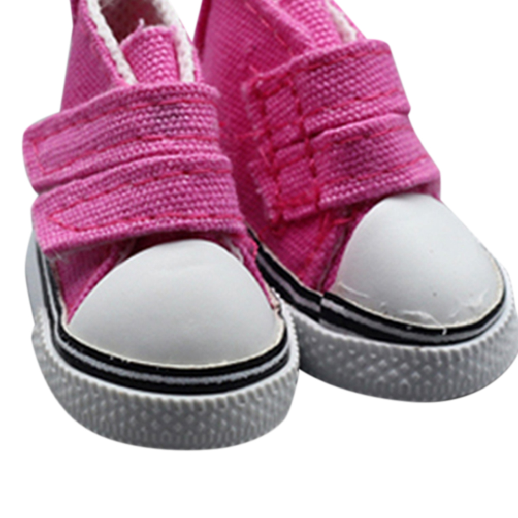 TureClos 1 Pair 5cm Doll Canvas Shoes Seakers Doll Toy Footwear Sports Tennis Shoes Children Gift Toys - image 2 of 4