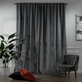 thumbnail image 2 of 3S Brother's Solid Luxury Matte Velvet Soft Curtains Set of 2 Panels Hanging Back Tap & Rod Pocket Home Décor Bedroom Kitchen Office Windows Room Darkering ( Grey-52"x95"), 2 of 6