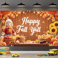 thumbnail image 4 of Colorful Design Happy Fall Banner Scarecrow Decor Happy Fall Y'all Pumpkin Decoration Harvest Theme for Autumn Gathering Thanksgiving Party Home Decoration, 4 of 9