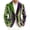 #3-Green, variant on Gentleman's Holiday Long-Sleeve Suit Tuxedo 24-Styles Available for Men | Carnival Mustard Corduroy Clown Embroidery Blazer Stretch Cotton Circus Motif Party Coat Gift