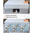 thumbnail image 6 of Starfish Starfish Shell Bed Skirt Queen Size 16" Drop Marine Life Wood Grain Retro Ruffled Wrap Around Bed Skirts Adjustable Elastic Bedskirt Dust Ruffle for Queen Size Bed, 6 of 7