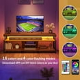 thumbnail image 4 of DWVO LED TV Stands for TVs Stands up to 70", Industrial Media Entertainment Center Console w/Power Outlets for Living Room, Retro Brown, 4 of 8