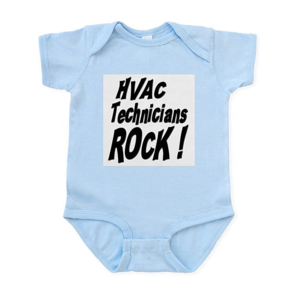 CafePress - HVAC Techs Rock ! Infant Bodysuit - Baby Light Bodysuit, Size Newborn - 24 Months