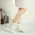 thumbnail image 2 of Zhengup Womens Crew Socks Casual Cotton Cute Socks Fun Novelty Girl Thin Dress Floral Ankle Socks 5 Pack, 2 of 7
