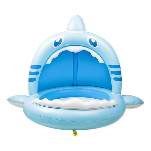 Piscina Infantil Inflable Gloria Tiburón Portátil sobre el Suelo 175 cm x 76 cm x 112 cm