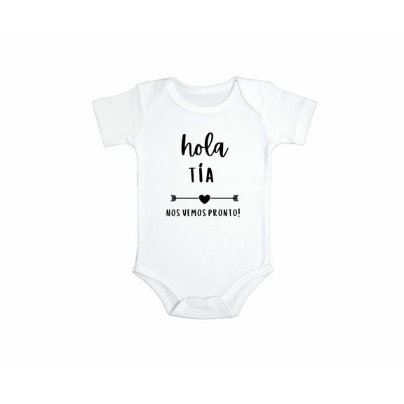 Hola Tio Pregnancy Announcement Onesie in Spanish (0-3 Months)