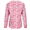 thumbnail image 4 of Jacenvly Womens Plus Size T-Shirts Crewneck Sweatshirt New Style Long Sleeve Shirt Soft Comfort Heart Printed Valentine'S Day Printed Blouse Casual Tunic Tops Multicolor, 4 of 5