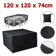 47" x 47" x 29" Heavy Duty Waterproof Rattan Cube Furniture Garden Anti Dust UV Rain Cover 120*120*74cm