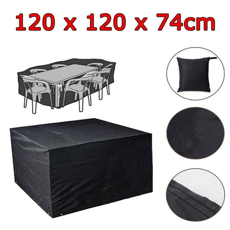 47" x 47" x 29" Heavy Duty Waterproof Rattan Cube Furniture Garden Anti Dust UV Rain Cover 120*120*74cm