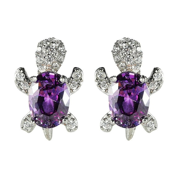 Valentine's Day Gifts for Woman Turtle Zircon Earrings Women'S Earrings Pendant Earrings Temperament Net Red Ear Multicolor E