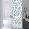 thumbnail image 3 of Teal Blue Green Window Privacy Film, Vintage Farmhouse Boho Flower Leaf Static Cling UV Sun Blocking Heat Control Window Tint Day and Night, Non-Adhesive One Way Windows Privacy Cover 17.7''x78.7'', 3 of 7