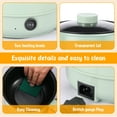 thumbnail image 6 of Hot Pot Electric With Steamer,Rapid Ramen Cooker,1.7L Mini Portable Self Heating Electric Pot For Cooking Noodles Steak Pasta,Shabu Shabu Hotpot Pot Electric Dorm Lazy Pot,Non-Stick Green, 6 of 10