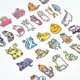 thumbnail image 3 of A Set Of 30 Sticker Designs, Computer Embroidered Logo Cartoon Cute Cat Clothing And Hat Accessories Embroidered Stickers Hand Account Patch Stickers, 3 of 4