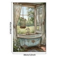 thumbnail image 2 of Vintage Bathtub Canvas Prints Framed Window View Wall Art Decor Retro Painting for Bathroom Home Decoration, 2 of 6