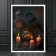 thumbnail image 1 of Póster de pared de arte de la Academia oscura, Victoria Crow, bruja, fantasma, decoración de fondo de Halloween, impresión de imagen gótica, pintura en lienzo, 1 of 4