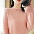 thumbnail image 1 of Nouveau Chandail à Col Rond Uni pour Femmes Automne et Hiver, Mode à Manches Longues, Tricoté, Haut de Base pour Femmes, 1 of 5