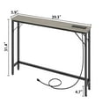 thumbnail image 3 of Huloretions 5.9" Narrow Sofa Table, Skinny Console Table with Storage,Slim Behind Couch Table for Living Room, Entryway, Hallway, Foyer, 3 of 8
