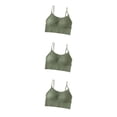 thumbnail image 4 of Sonducket Tank Crop Top Bra Lencería sexy Cómoda Ropa interior sin costuras Bralette corto Color sólido Verano Delgado Casual para verde Type1 NO1, 4 of 6