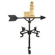 Montague Metal Products WV-292-GB 200 Series 32 In. Gold Cottage Lighthouse Weathervane