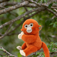 thumbnail image 4 of Lifelike Monkey Stuffed Animal Doll 8.7'' Magnetic Plush Monkey Toy Doll Curtain Storage Decor, 4 of 4