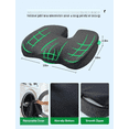 thumbnail image 3 of Gel Seat Cushion for Tailbone and Sciatic Pain Relief, Ergonomic Support Cushion for Office Chair, Car Seat, or Wheelchair, Black, X-Large (19" x 16" x 2.8"), 3 of 6