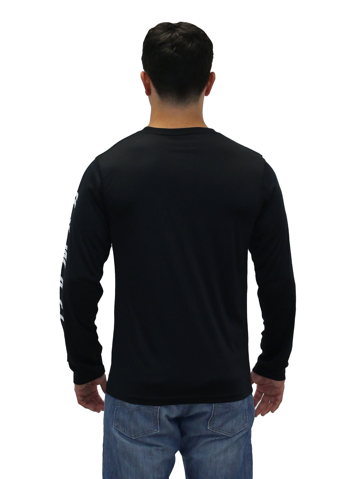 Island Crew Hawaii Dri Fit Cool T-Shirt Long Sleeve, Manta Ray, Small - 3XLarge, Black