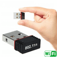 thumbnail image 3 of Tarjeta de red inalámbrica pequeña para ordenador, receptor de señal WIFI USB mini 802.11n externo MT7601, 3 of 6