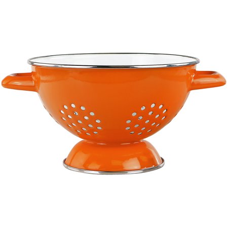 

Calypso Basics 1.5 Qt. Enamel on Steel Two Toned Colander Orange