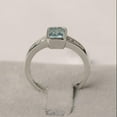 thumbnail image 4 of HeartsAndYou 2ct Natural Aquamarine Diamond Bezel Solitaire Accent Ring 14k SOLID White Gold, 4 of 8