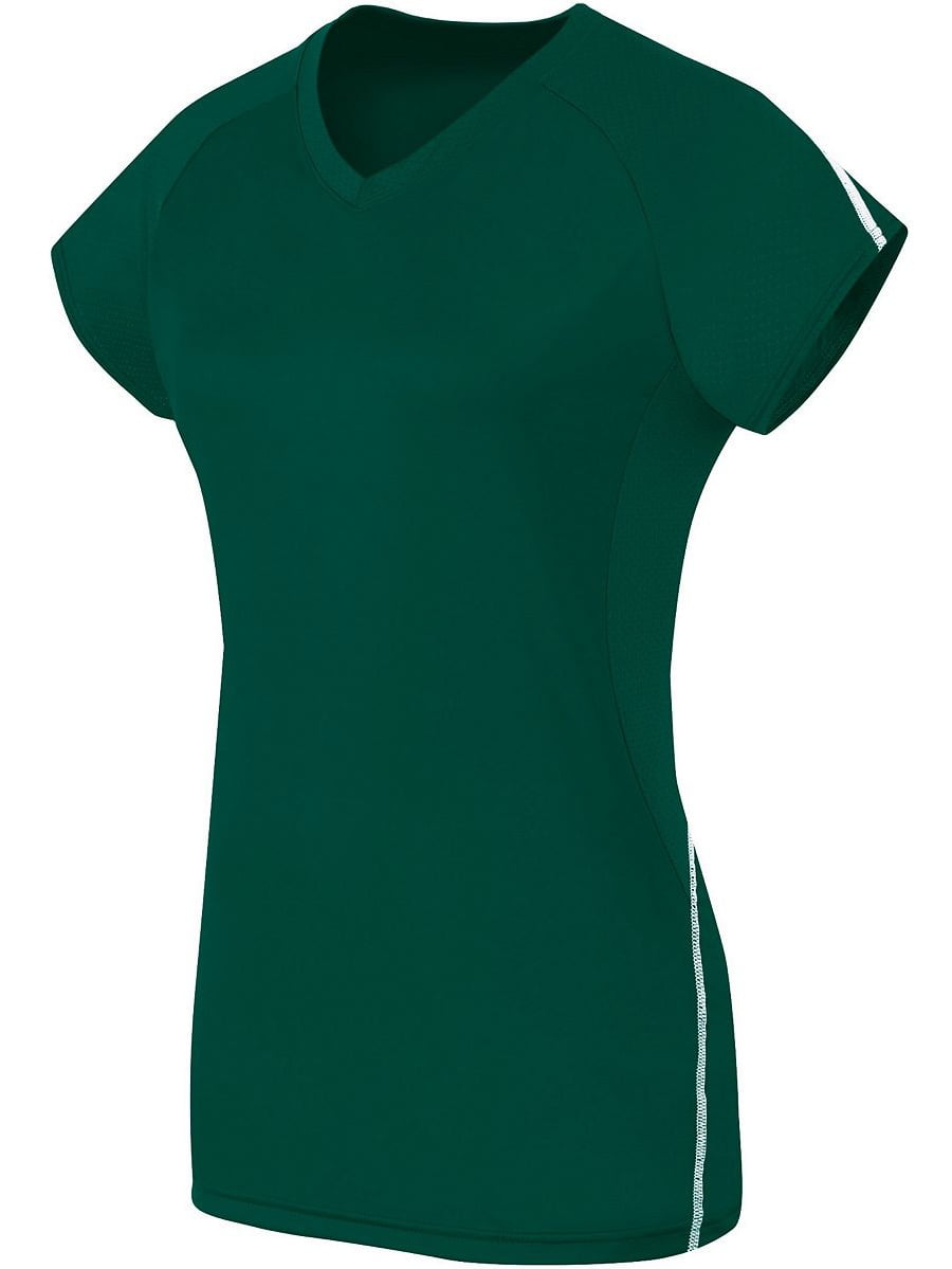 HighFive 342172 Womens Short Sleeve Solid Jersey, Forest/White, L ...