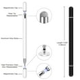 thumbnail image 2 of Touch Screen Pen Stylus for iPad Air 11" (2024 6th Gen)/13" (1st Gen 2024) - Fiber Tip Aluminum Lightweight White, 2 of 8